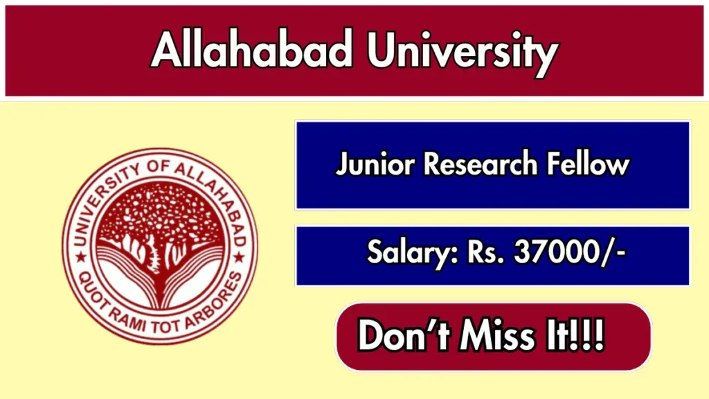 Allahabad University Junior Research Fellow Recruitment 2026