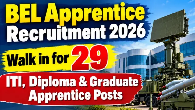 BEL Apprentice Recruitment 2026