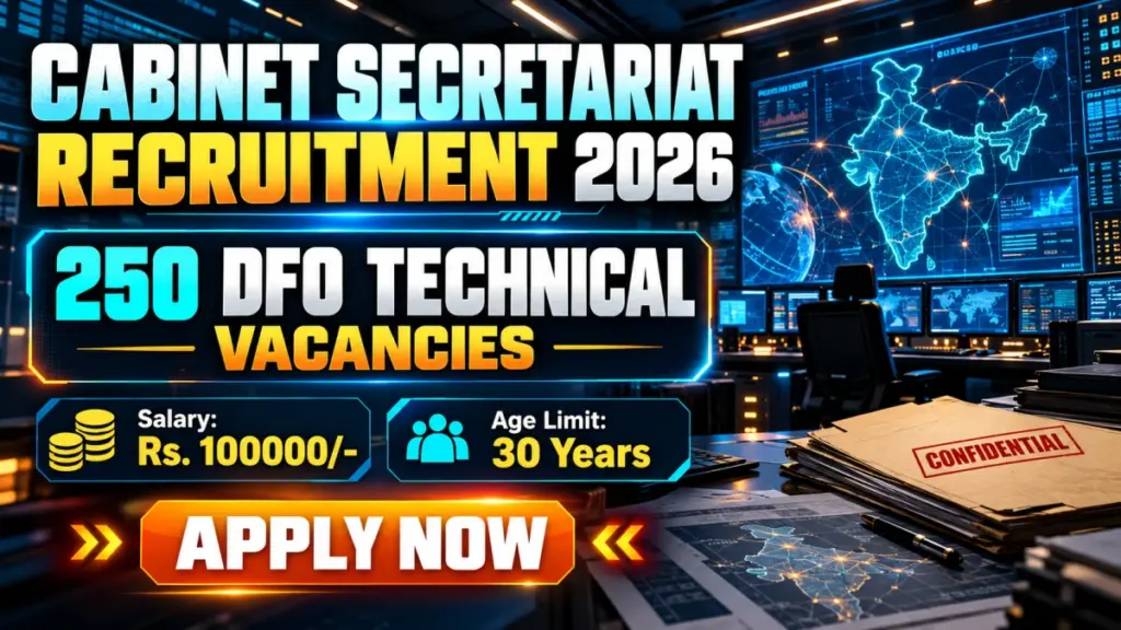 Cabinet Secretariat DFO Technical Recruitment 2026 Notification Out