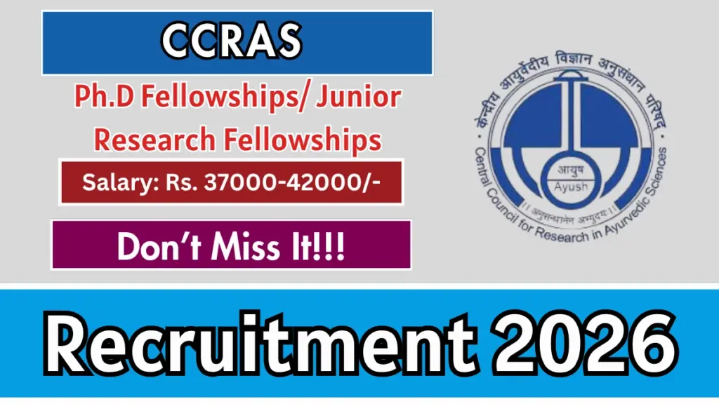 CCRAS Recruitment 2026