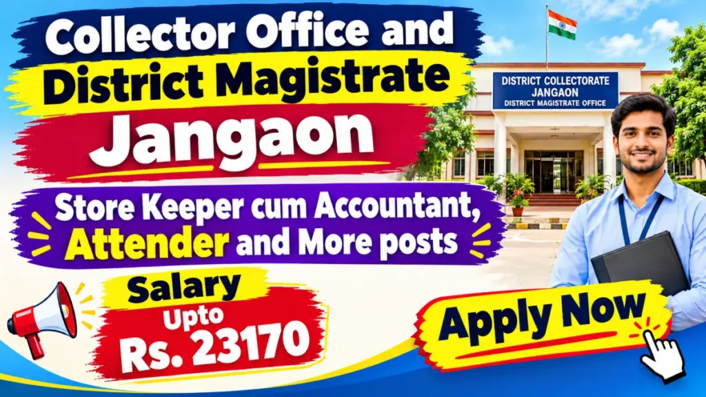 Collector Office and District Magistrate Jangaon Recruitment 2026