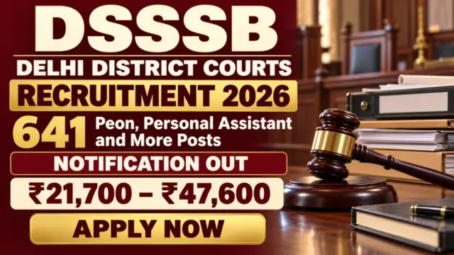 DSSSB Delhi District Courts Recruitment 2026 Notification Out