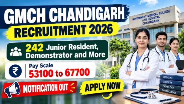 GMCH Chandigarh Recruitment 2026