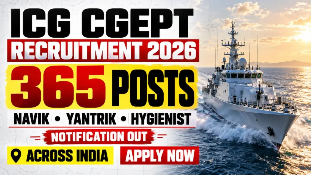 ICG CGEPT Recruitment 2026 Notification Out