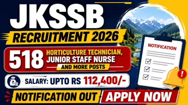 JKSSB Recruitment 2026
