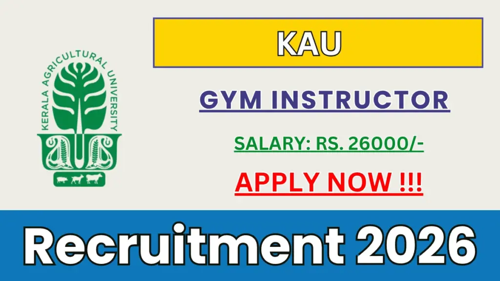 KAU Gym Instructor Recruitment 2026