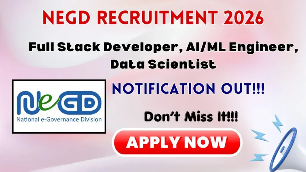 NeGD Recruitment 2026