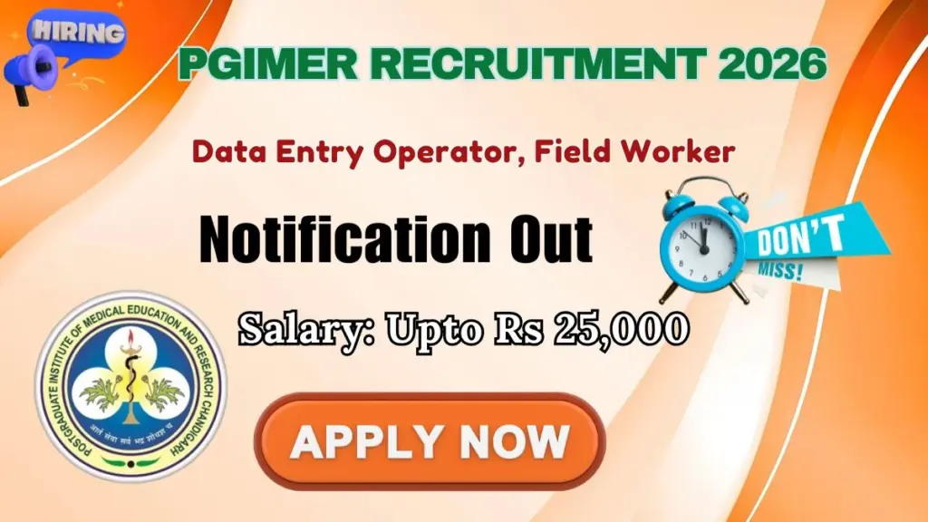 PGIMER Recruitment 2026