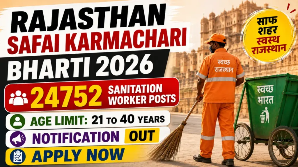 Rajasthan Safai Karmachari Recruitment 2026 Last date Extended