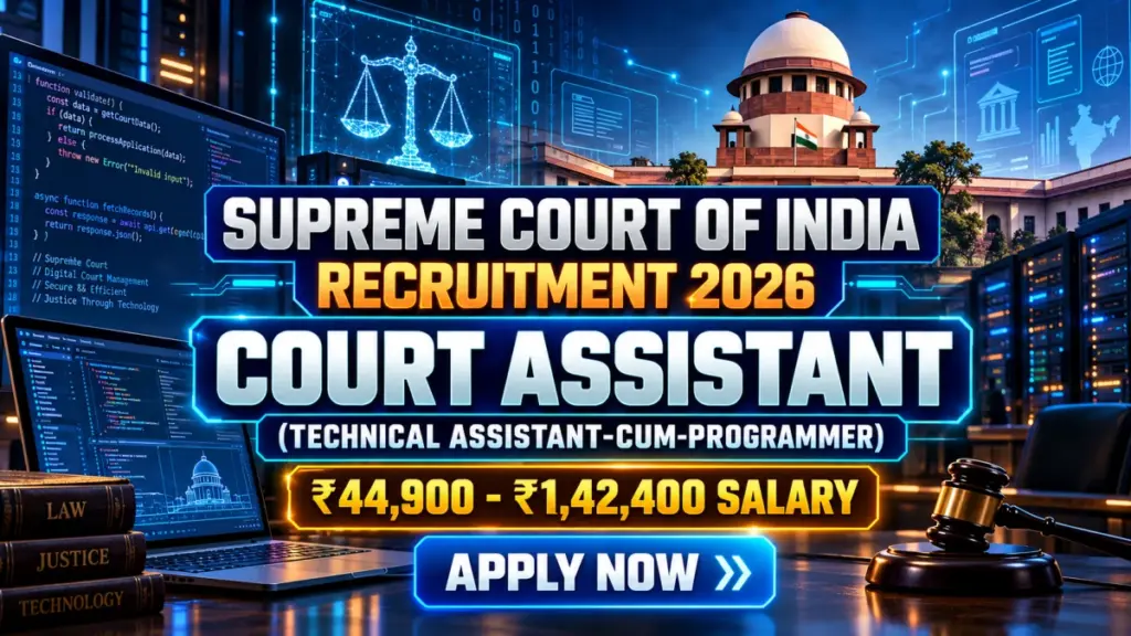 Supreme Court of India Court Assistant Recruitment 2026