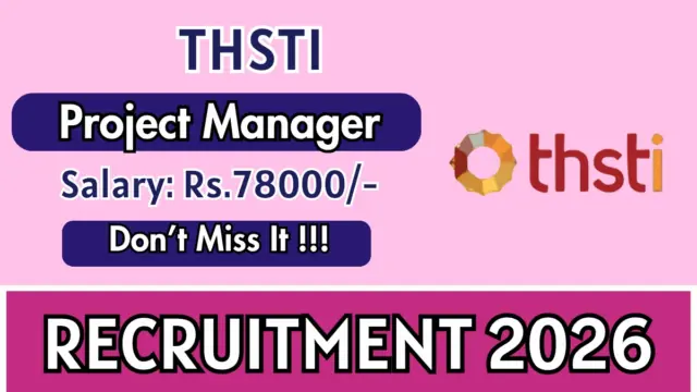 THSTI Project Manager Recruitment 2026