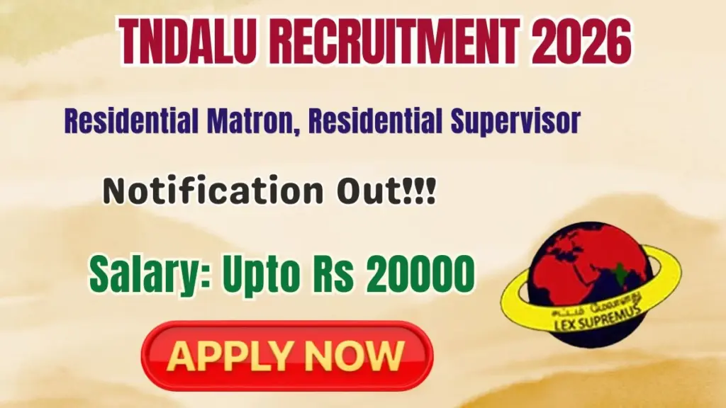 TNDALU Recruitment 2026
