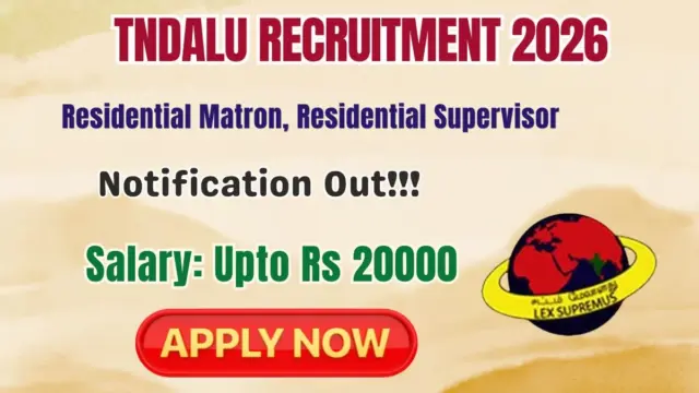 TNDALU Recruitment 2026