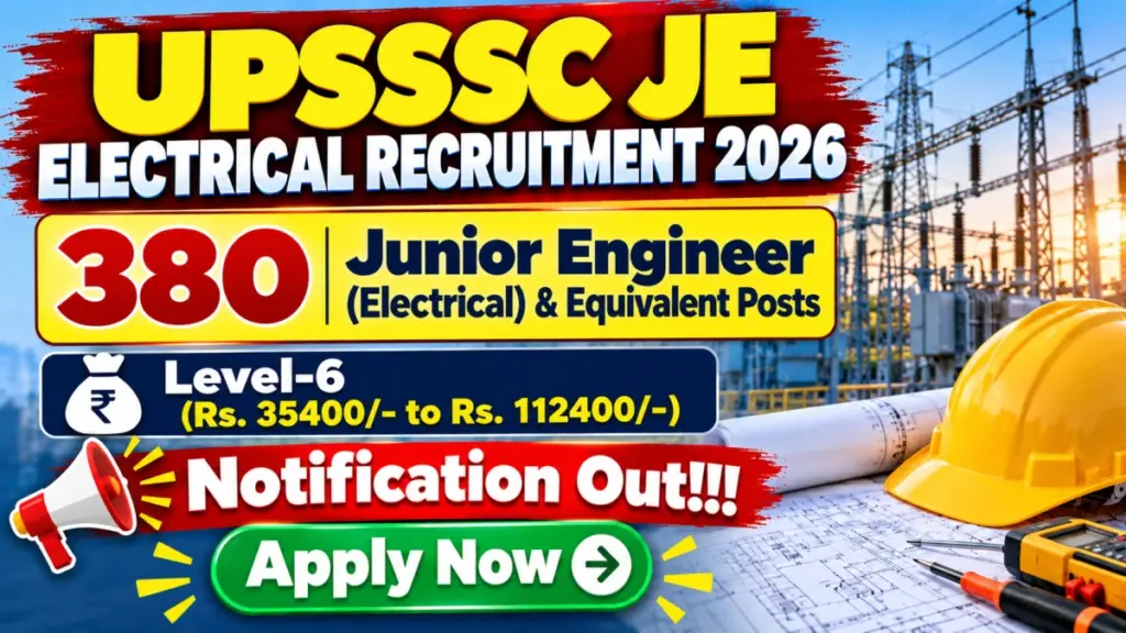UPSSSC JE Recruitment 2026