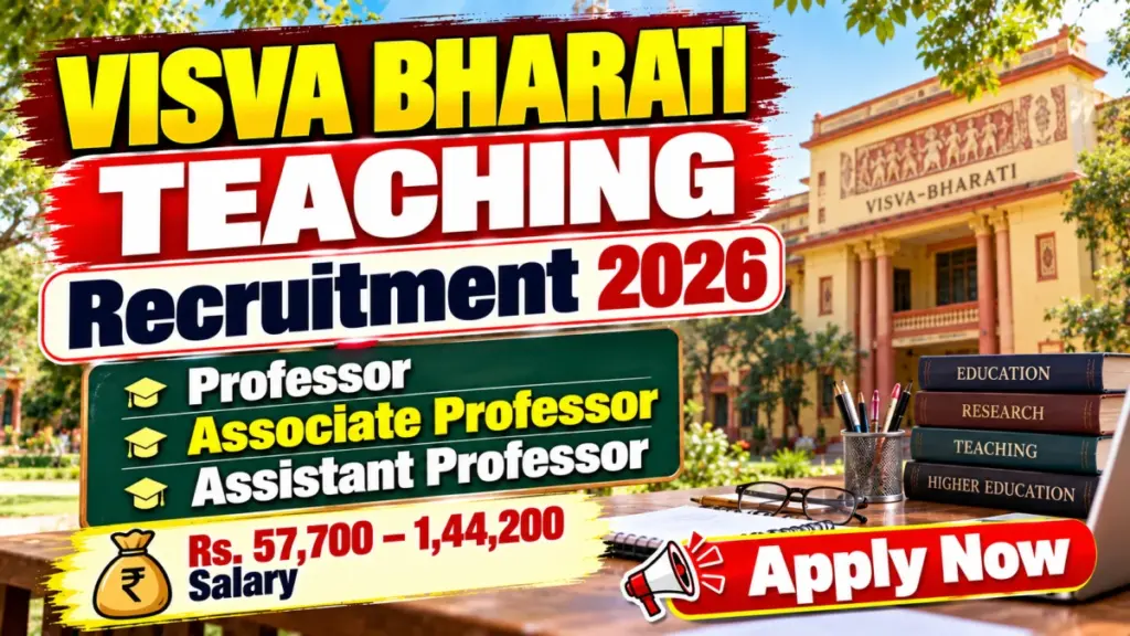 Visva Bharati Teaching Recruitment 2026